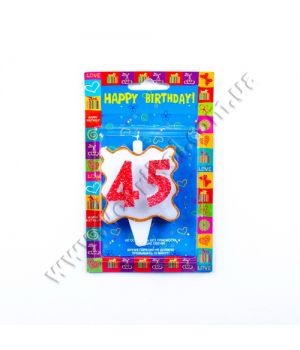 Свеча двойная "45 лет"