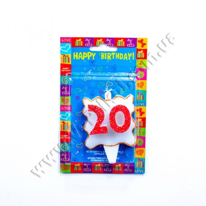 Свеча двойная "20"